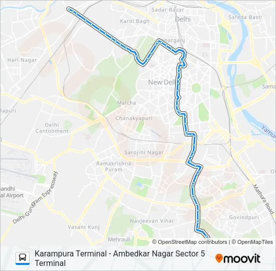 521 Bus Line Map