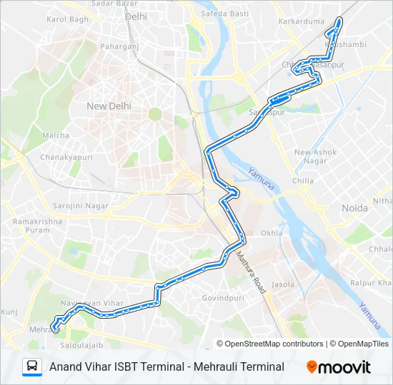 534 Bus Line Map
