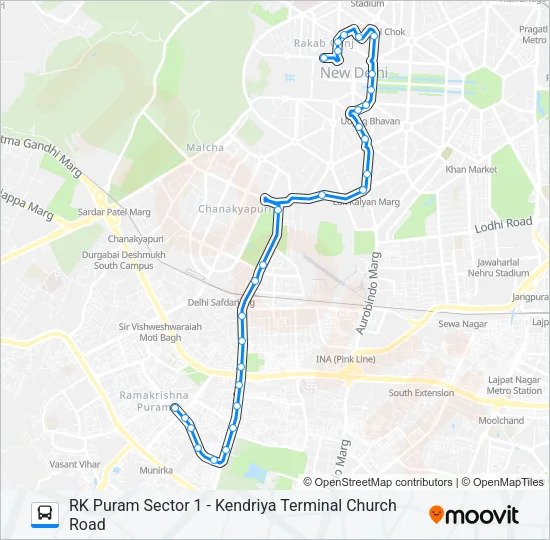 610 Bus Line Map