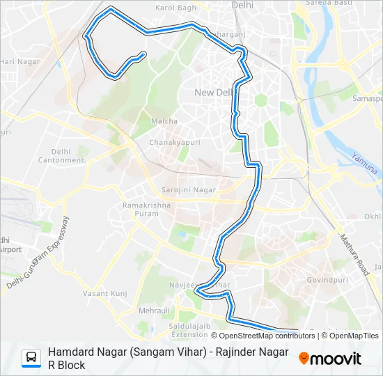 522A Bus Line Map