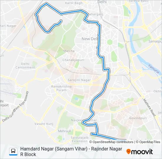 522A Bus Line Map