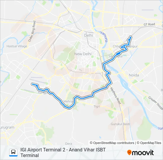 534A Bus Line Map