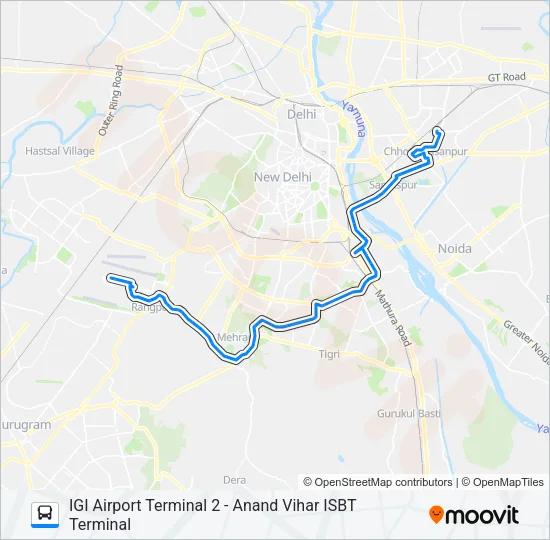 534A Bus Line Map