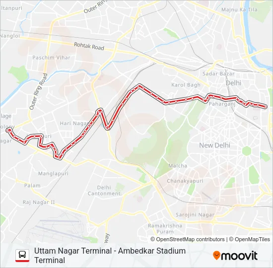 753 Bus Line Map