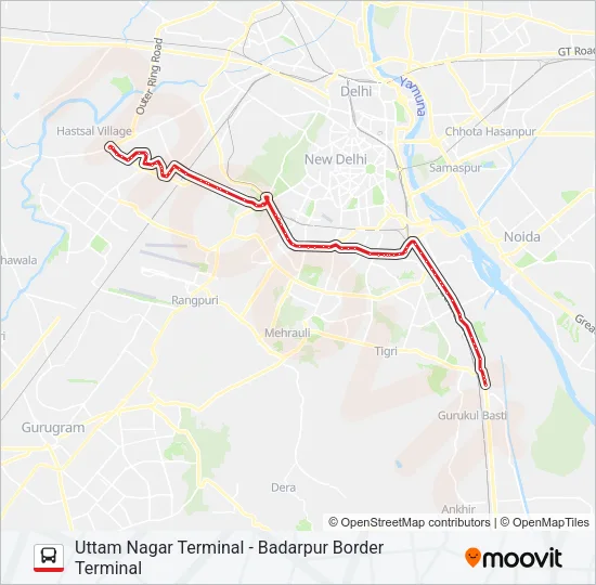 724A Bus Line Map