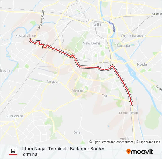 724A Bus Line Map