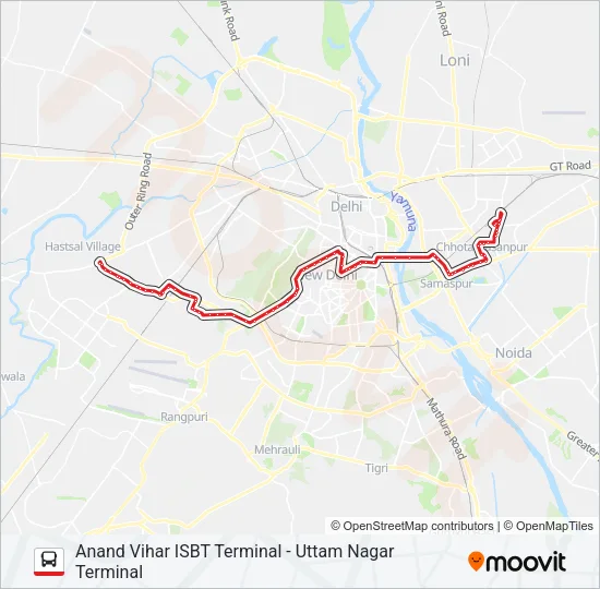 740EXT Bus Line Map
