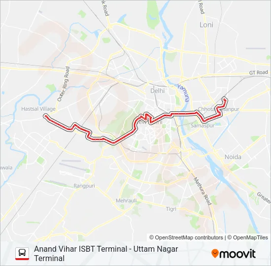 740EXT Bus Line Map