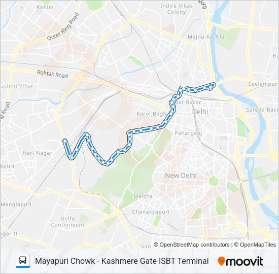 721 Bus Line Map
