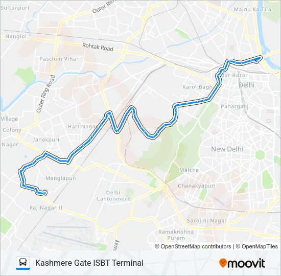 721 Bus Line Map
