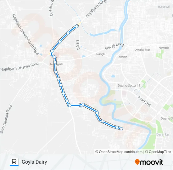 715A Bus Line Map