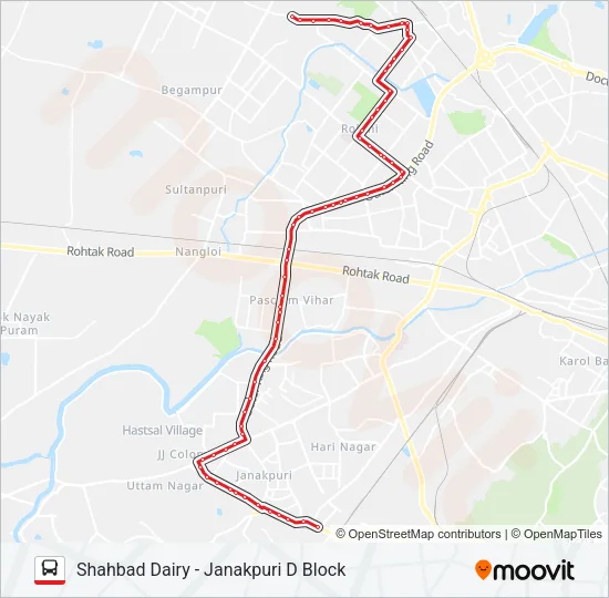 879B Bus Line Map