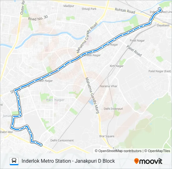 832 Bus Line Map