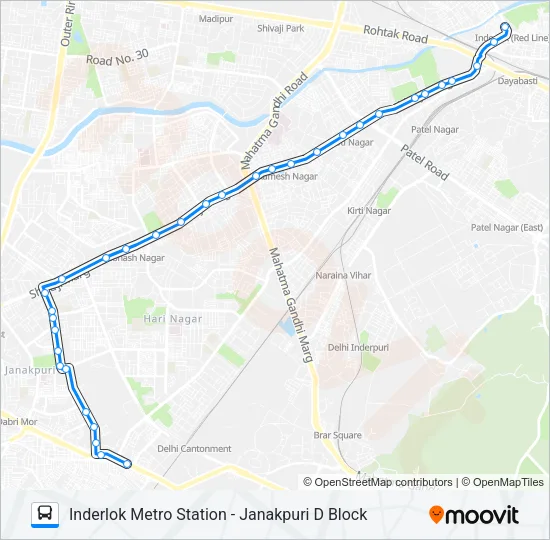 832 Bus Line Map