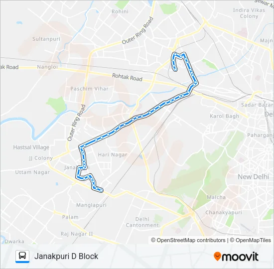 832 Bus Line Map