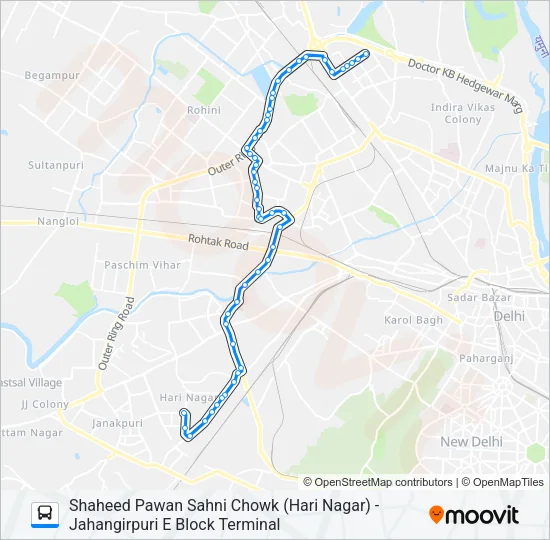 891 Bus Line Map