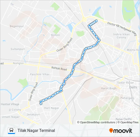 861A Bus Line Map