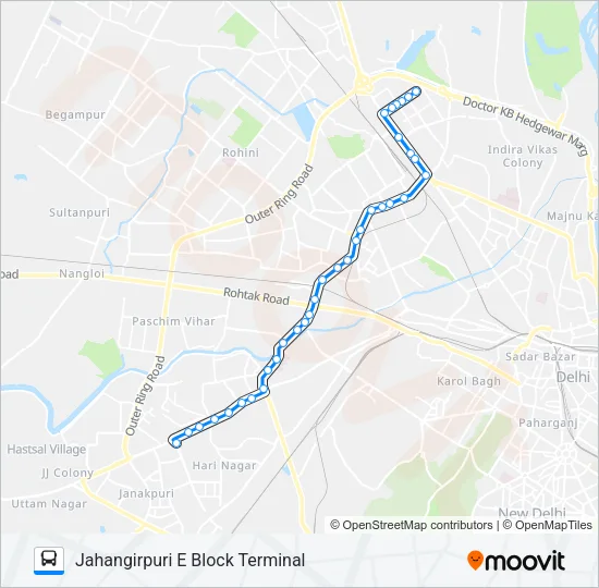 861A Bus Line Map