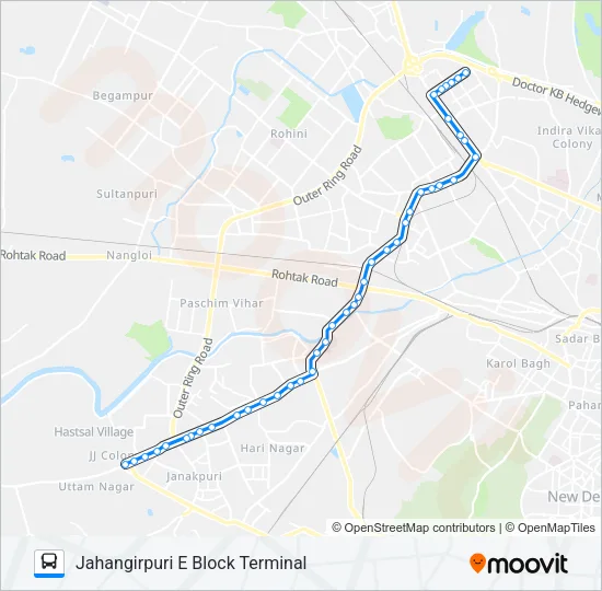 861A Bus Line Map