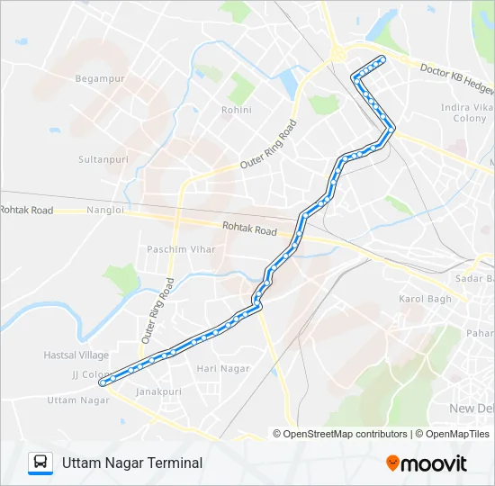 861A Bus Line Map