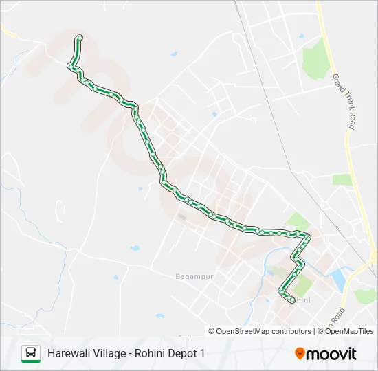 952A Bus Line Map