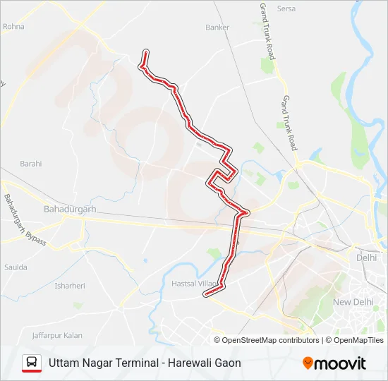 972 Bus Line Map