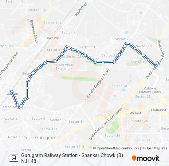 112A Bus Line Map