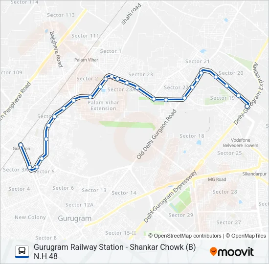 112A Bus Line Map