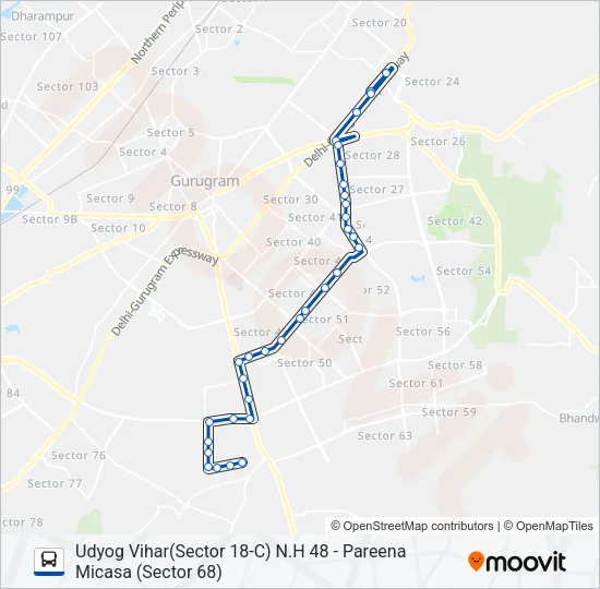 115A Bus Line Map
