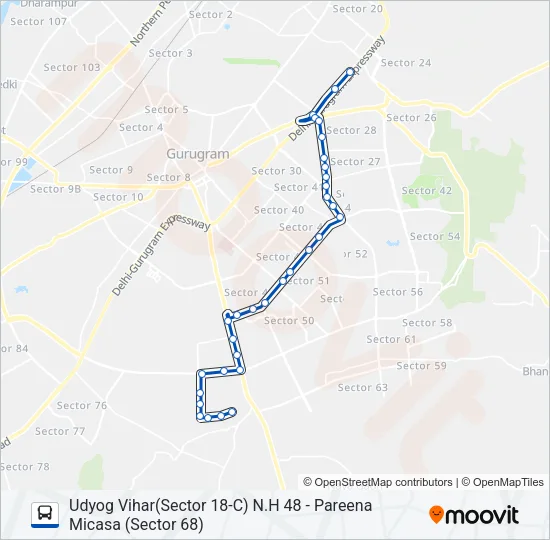 115A Bus Line Map
