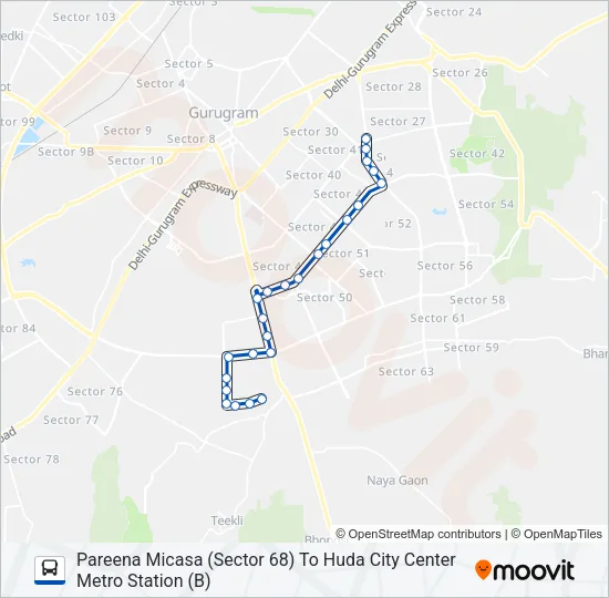 115B Bus Line Map
