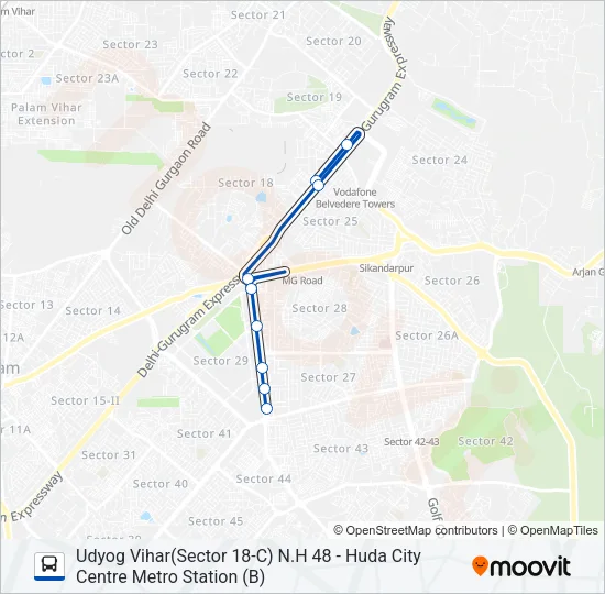 115C Bus Line Map
