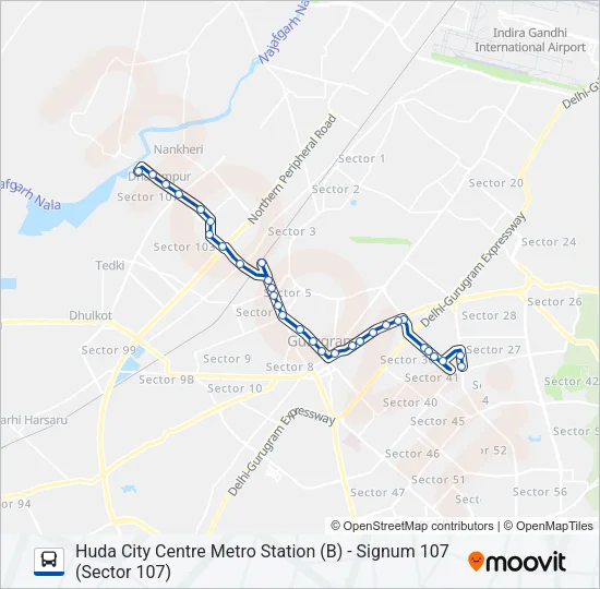 127 Bus Line Map