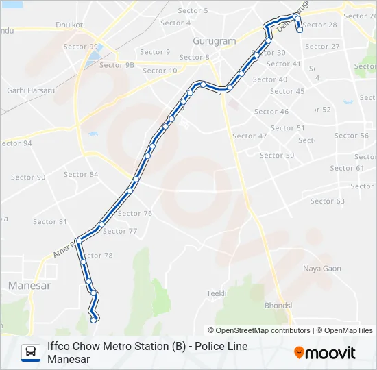 133 Bus Line Map