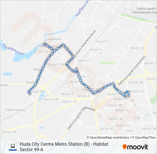 127B Bus Line Map