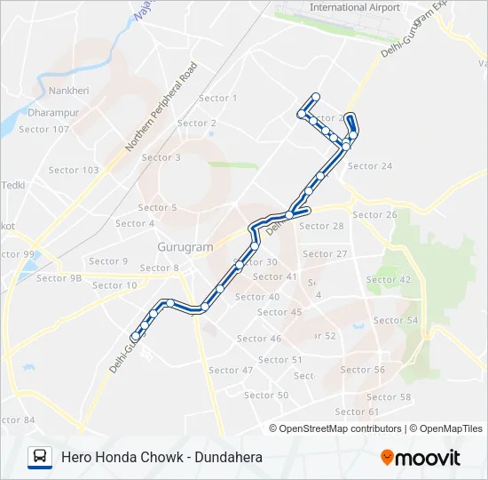 132B Bus Line Map