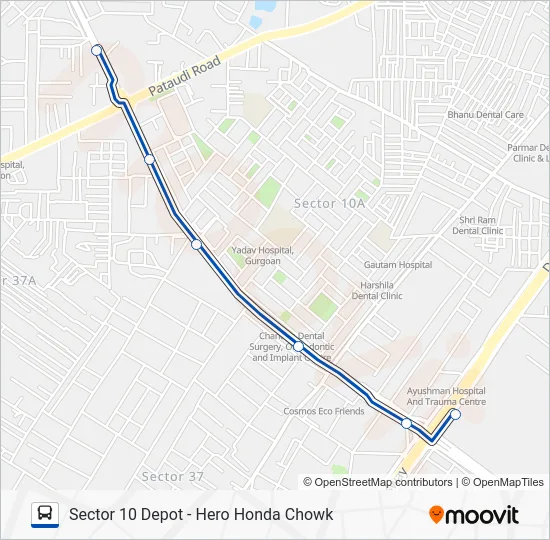 132BSTL Bus Line Map