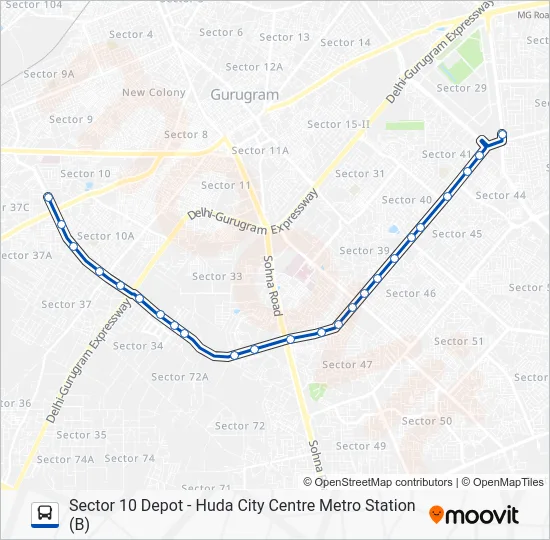 127BSTL1 Bus Line Map