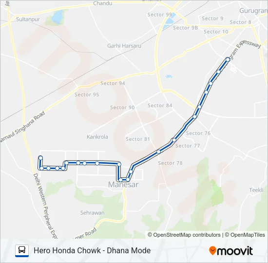 134 Bus Line Map