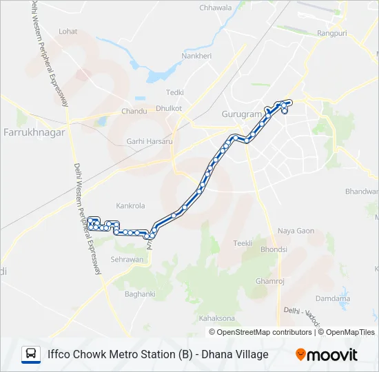 134A Bus Line Map