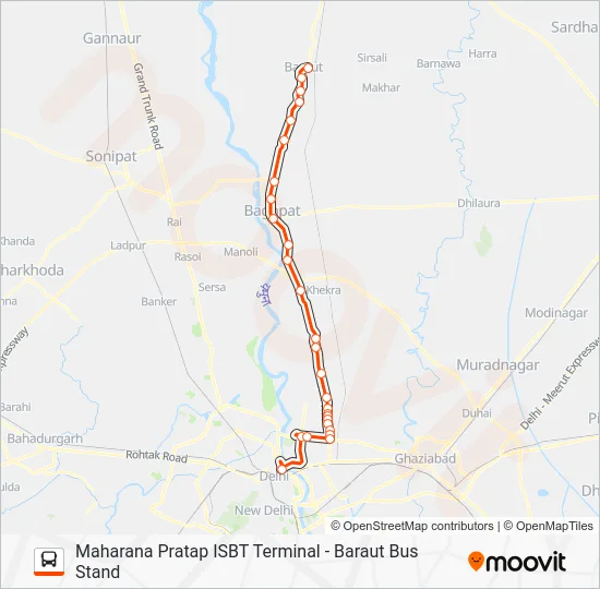 DTC Route: Schedules, Stops & Maps - Baraut Bus Stand (Updated)