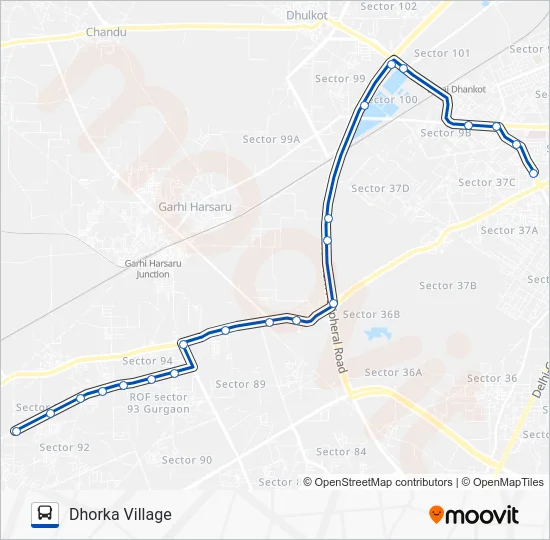 135BSTL1 Bus Line Map