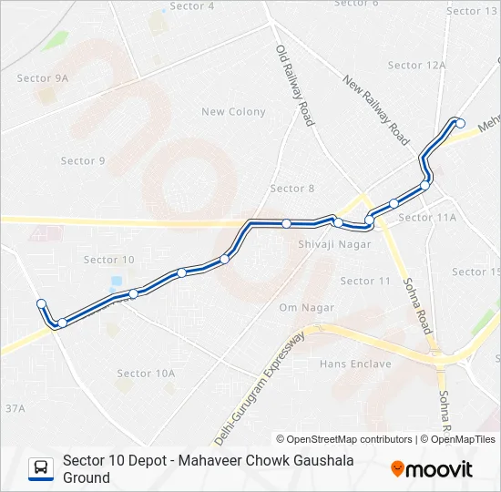 215BSTL1 Bus Line Map
