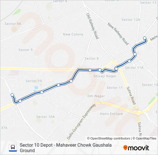 215BSTL1 Bus Line Map