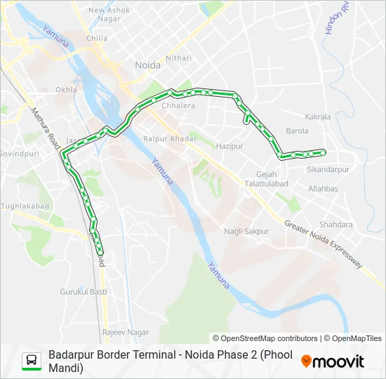 8 Route: Schedules, Stops & Maps - Badarpur Border Terminal (Updated)