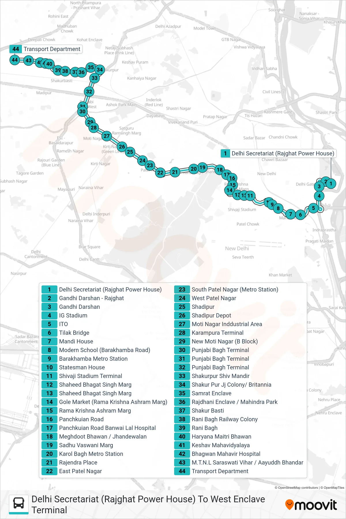 85EXT SPL bus Line (West Enclave Terminal) route and stops on a map