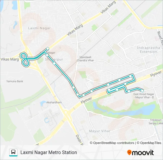 349 Route: Schedules, Stops & Maps - Laxmi Nagar Metro Station (Updated)