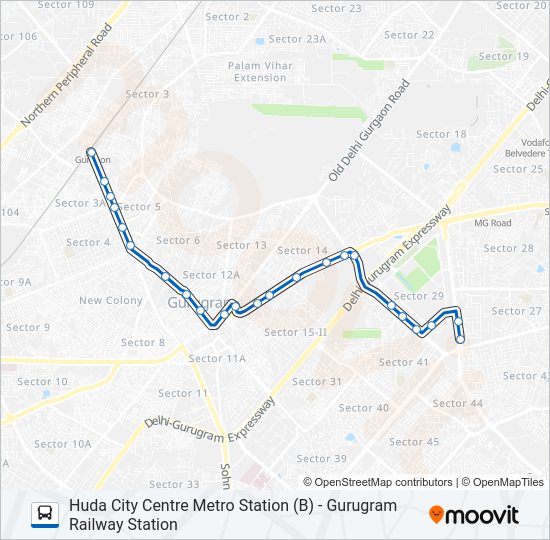 116E Bus Line Map