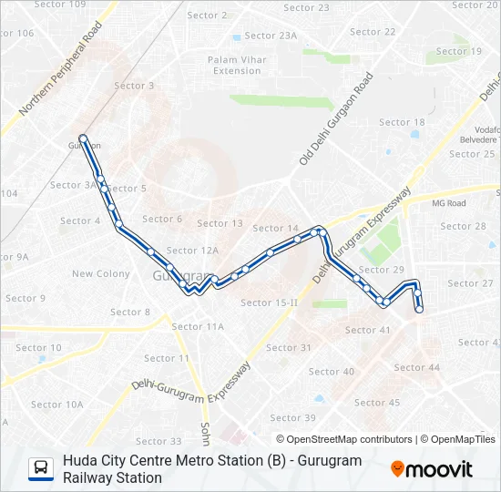116E Bus Line Map