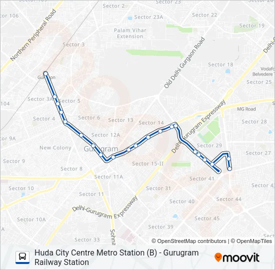 116E Bus Line Map